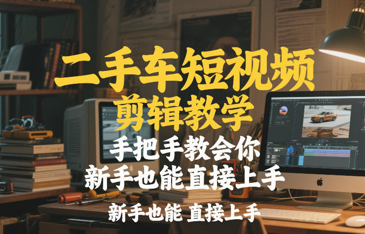 二手车短视频剪辑教学，手把手教会你，新手也能直接上手-云泽轻创网