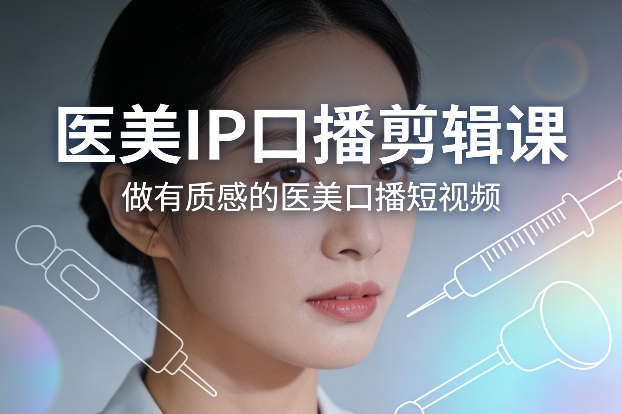 医美IP口播剪辑课，做有质感的医美口播短视频-云泽轻创网