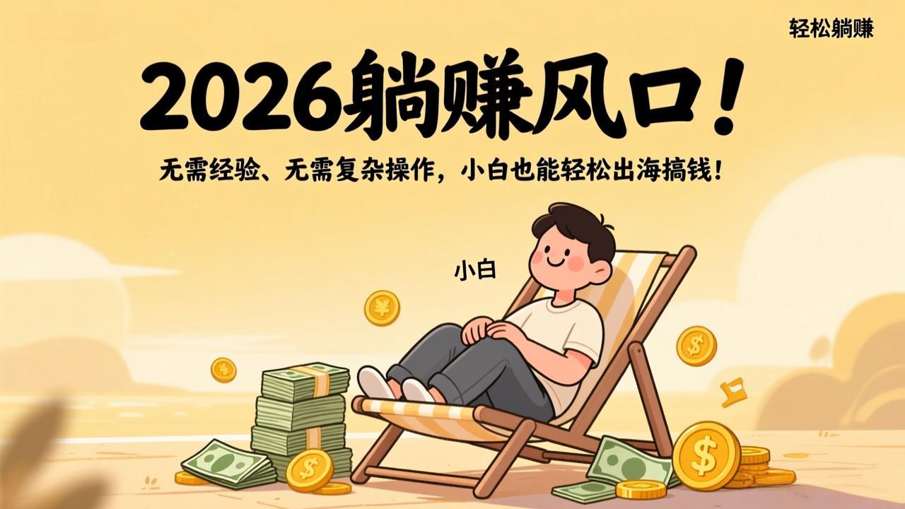 2026躺赚风口！无需经验、无需复杂操作，小白也能轻松出海搞钱！-云泽轻创网