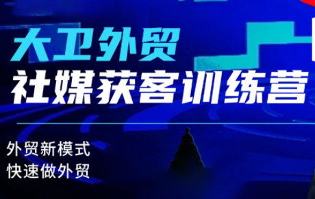 大卫老师·外贸社媒获客独家训练营(更新2月)-云泽轻创网