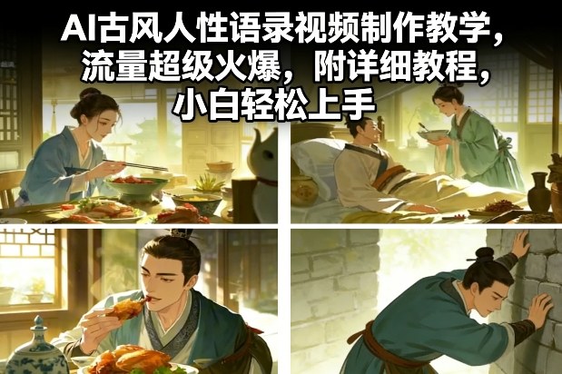 AI古风人性语录视频制作教学，流量超级火爆，附详细教程，小白轻松上手-云泽轻创网