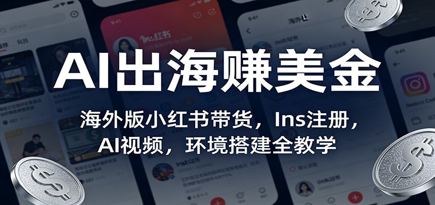 AI出海赚美金：海外版小红书带货，Ins注册，AI视频，环境搭建全教学-云泽轻创网
