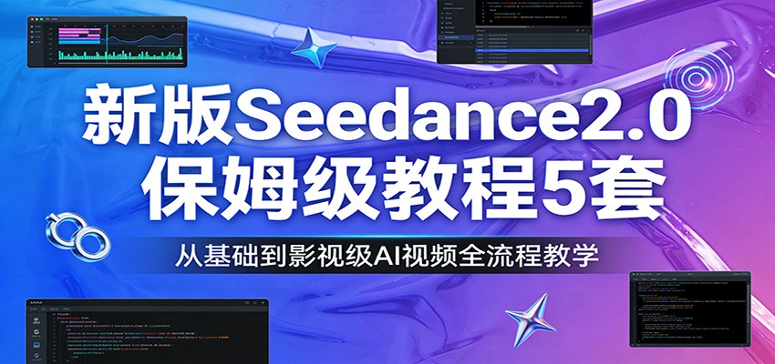 新版Seedance2.0保姆级教程5套：从基础到影视级AI视频全流程教学-云泽轻创网