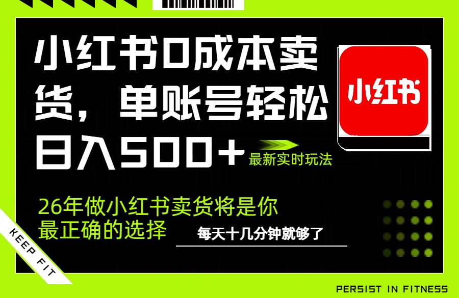 小红书0成本AI卖货，单账号轻松日入500+，完全托管AI，可矩阵放大-云泽轻创网