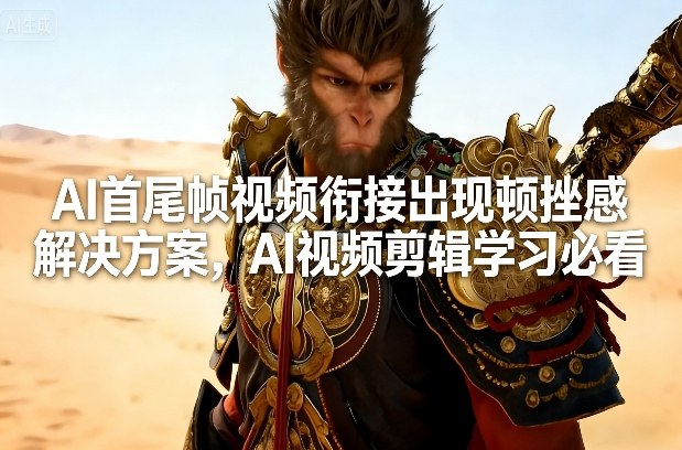 AI首尾帧视频衔接出现顿挫感解决方案，AI视频剪辑学习必看-云泽轻创网