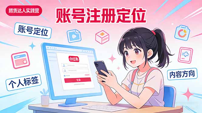 小红书带货达人实战营：账号注册定位、内容创作、选品策略、带货技巧、流量运营等-云泽轻创网