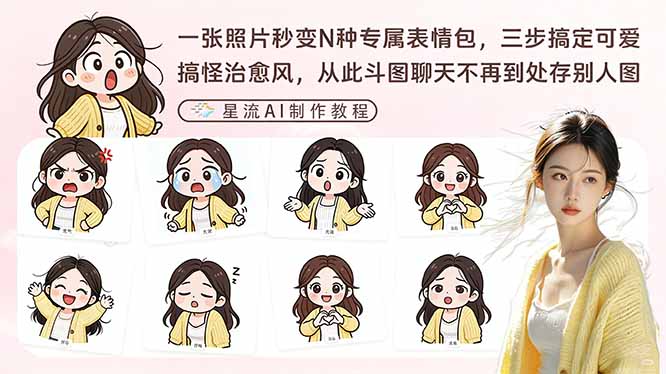 一张照片秒变N种专属表情包，三步搞定可爱搞怪治愈风，从此斗图聊天不再到处存别人图-云泽轻创网