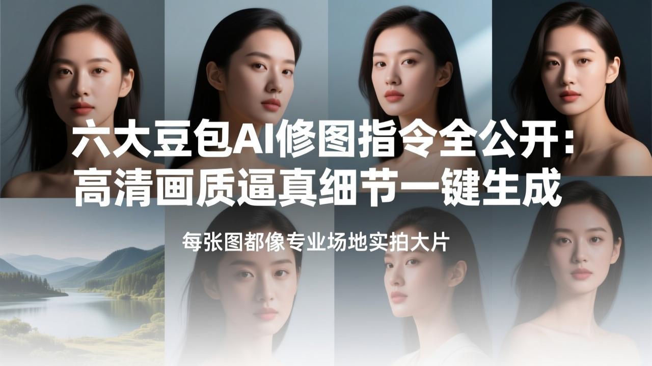 六大豆包AI修图指令全公开：高清画质逼真细节一键生成，每张图都像专业场地实拍大片-云泽轻创网