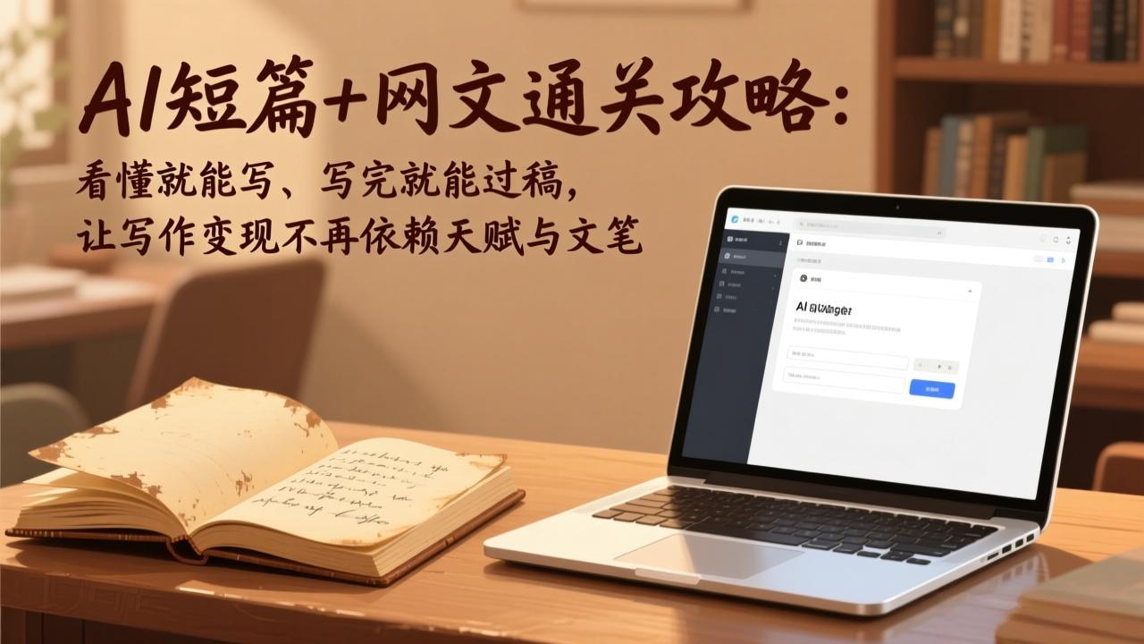 AI短篇+网文通关攻略：看懂就能写、写完就能过稿，让写作变现不再依赖天赋与文笔-云泽轻创网