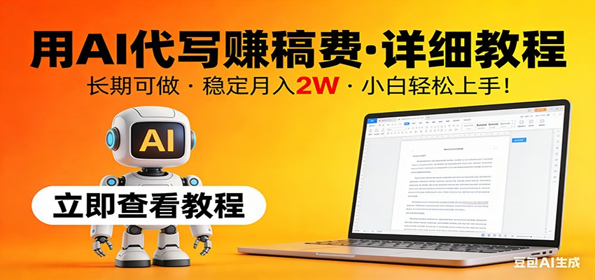 用AI代写赚稿费，详细教程，长期可做，稳定月入2W，小白轻松上手！-云泽轻创网