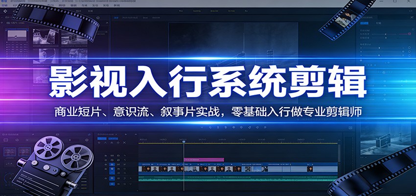 影视系统剪辑，商业短片、意识流、叙事片实战，零基础入行做专业剪辑师-云泽轻创网