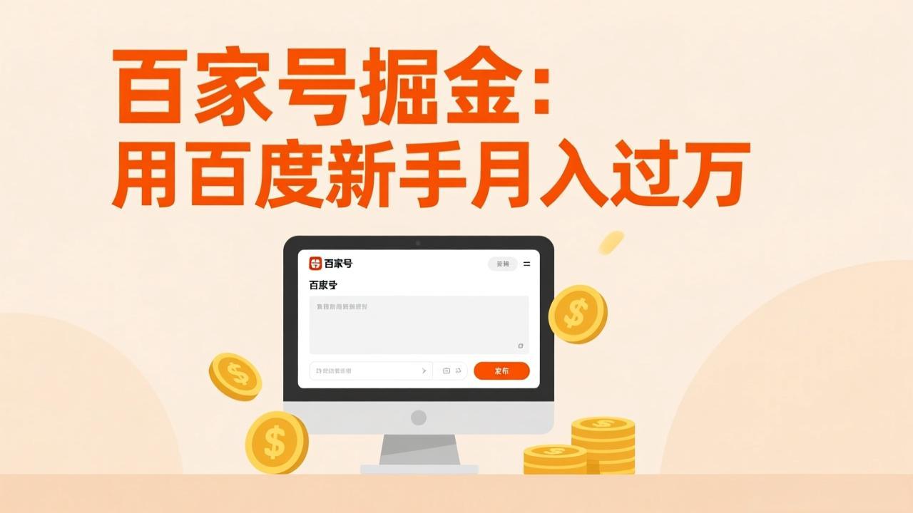 百家号掘金：用百度新手月入过万，日入300，无需引流，全新手机搬砖项目-云泽轻创网