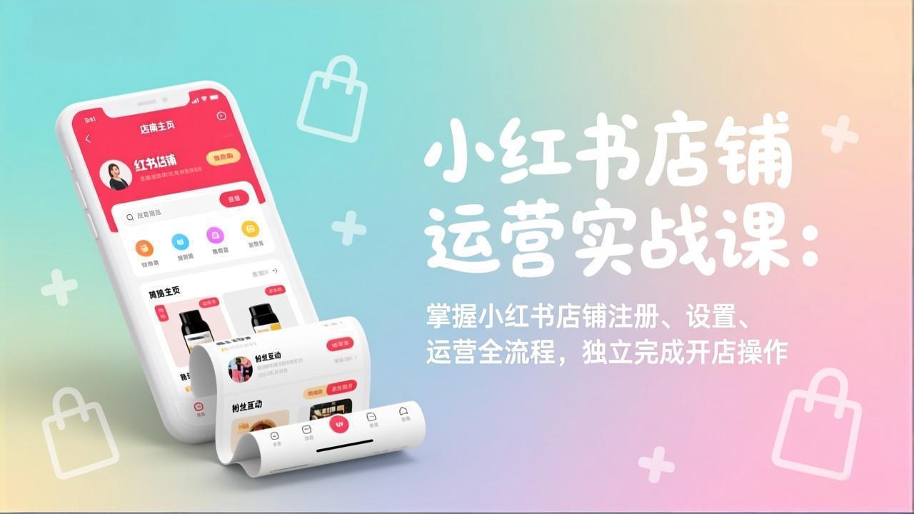 小红书店铺运营实战课：掌握小红书店铺注册、设置、运营全流程，独立完成开店操作-云泽轻创网