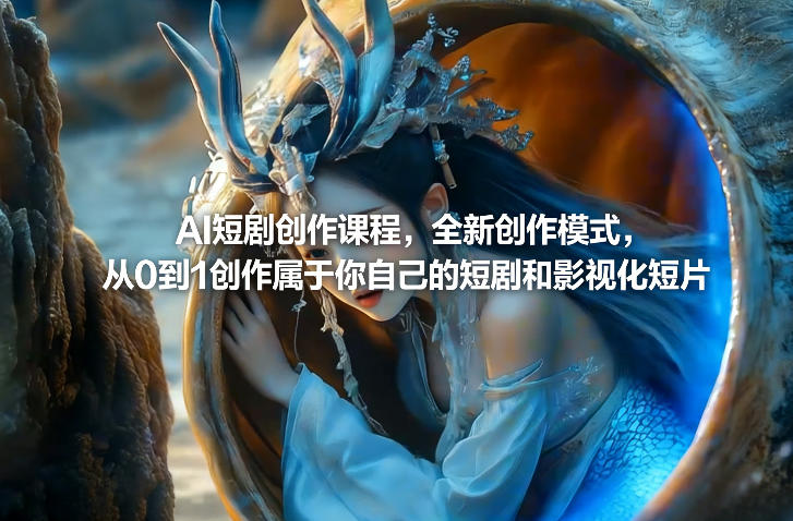 AI短剧创作课程，全新创作模式，从0到1创作属于你自己的短剧和影视化短片-云泽轻创网