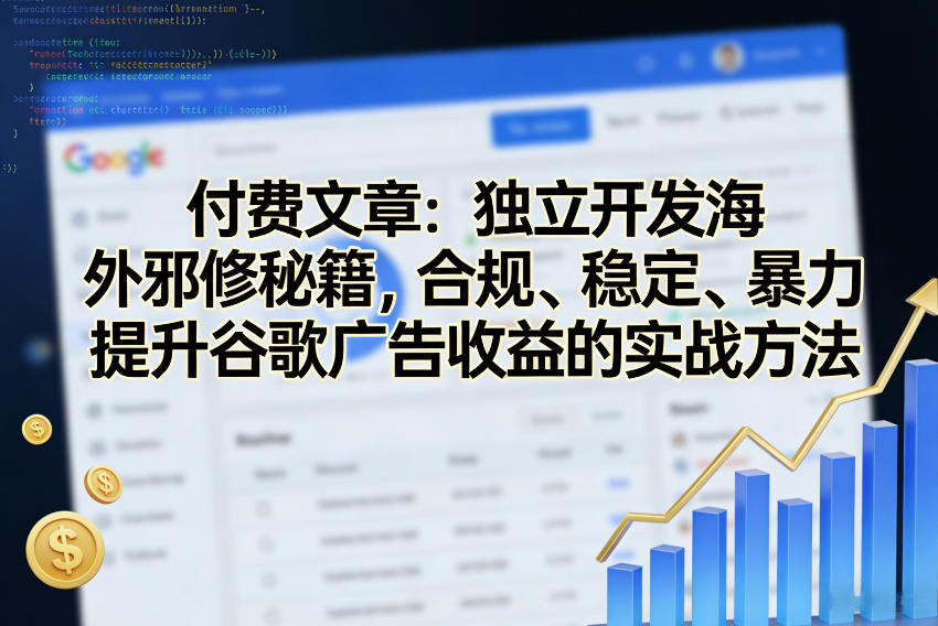 付费文章：独立开发海外邪修秘籍，合规、稳定、暴力提升谷歌广告收益的实战方法-云泽轻创网