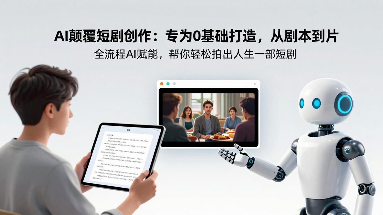AI颠覆短剧创作：专为0基础打造，从剧本到成片全流程AI赋能，帮你轻松拍出人生第一部短剧-云泽轻创网