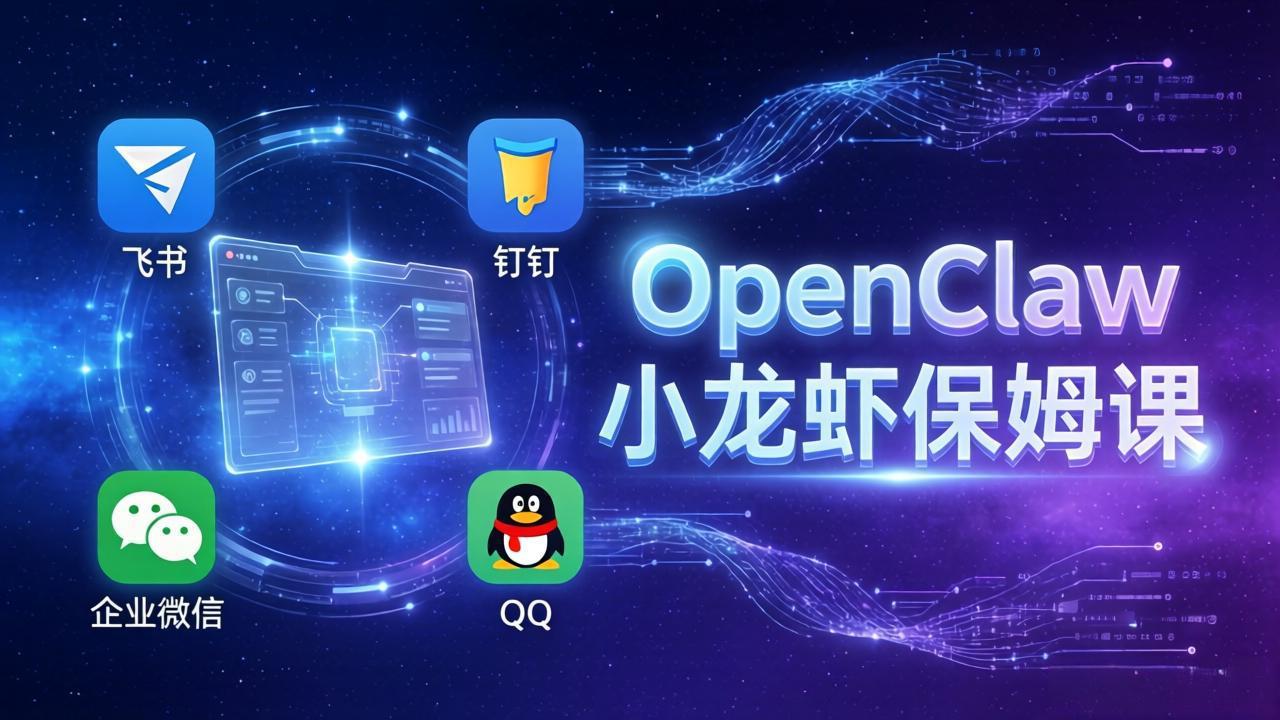 OpenClaw小龙虾保姆课： Windows/macOS/Linux/Docker全系统安装，飞书+钉钉+企业微信+QQ 全接入-云泽轻创网