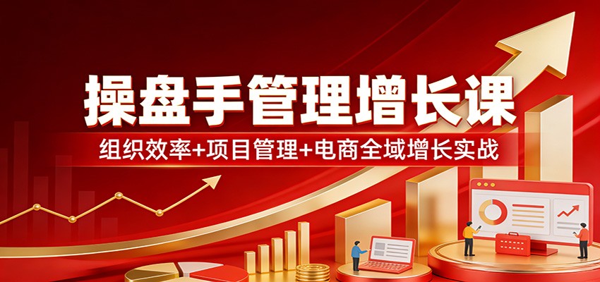 操盘手管理增长课：组织效率+项目管理+电商全域增长实战-云泽轻创网