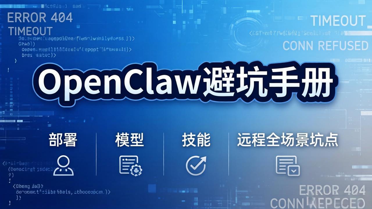 OpenClaw避坑手册：部署+模型+技能+远程全场景坑点，一次性给你说全，少走弯路-云泽轻创网