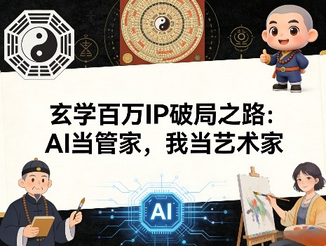 玄学百万IP破局之路：AI当管家，我当艺术家-云泽轻创网