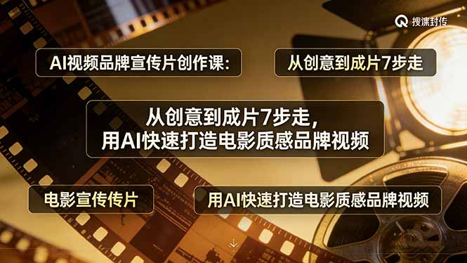 AI视频品牌宣传片创作课：从创意到成片7步走，用AI快速打造电影质感品牌视频-云泽轻创网