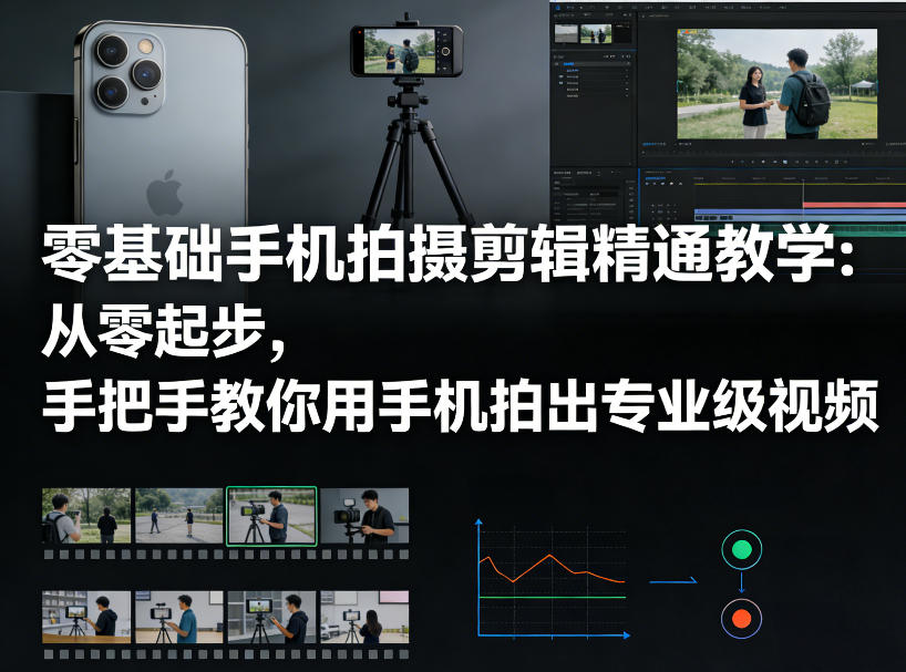零基础手机拍摄剪辑精通教学：从零起步，手把手教你用手机拍出专业级视频-云泽轻创网
