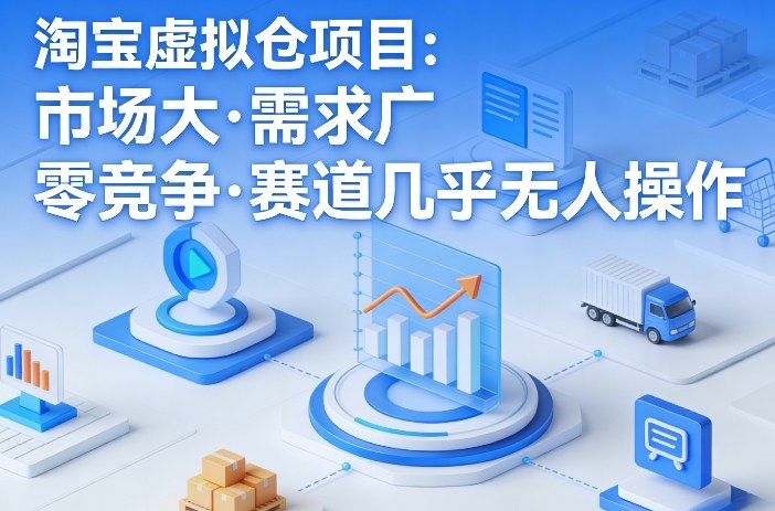淘宝虚拟仓项目，市场大，需求广，零竞争，赛道几乎没人操作-云泽轻创网
