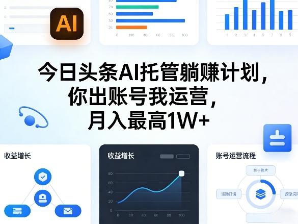 今日头条AI托管躺賺计划，你出账号我运营，月入最高1W+【揭秘】-云泽轻创网