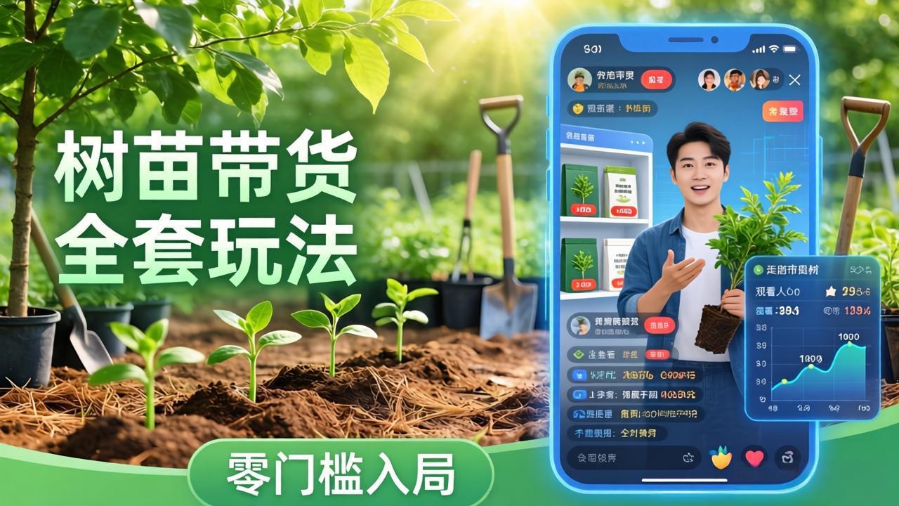 视频号AI树苗带货全套玩法：零门槛入局，掌握豆包、千问等AI工具制作树苗视频的全套流程-云泽轻创网