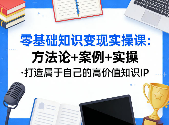 零基础知识变现实操课，方法论+案例+实操，打造属于自己的高价值知识IP-云泽轻创网