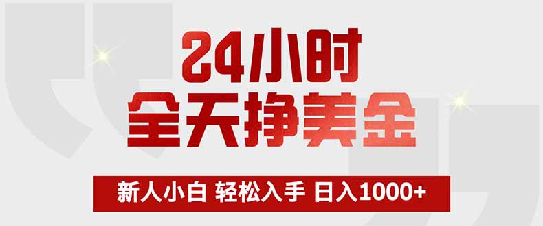 24小时全天挣美金，新人小白轻松入手，长期稳定，日入1000+-云泽轻创网