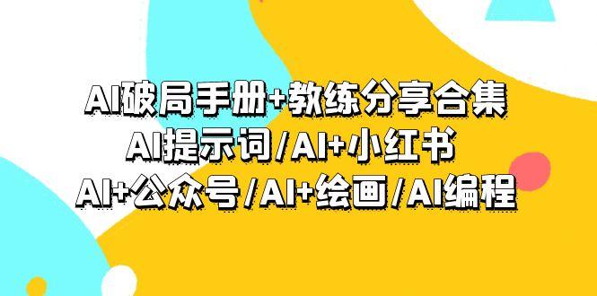 (9351期)AI破局手册+教练分享合集：AI提示词/AI+小红书 /AI+公众号/AI+绘画/AI编程-云泽轻创网