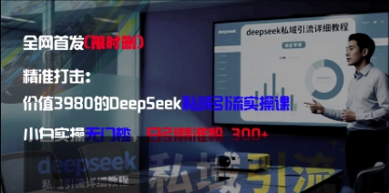 精准打击：价值3980的DeepSeek私域引流实操课，小白实操无门槛，日引精准粉300+-云泽轻创网