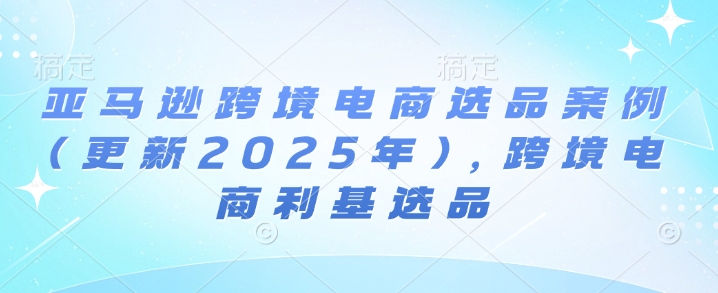 亚马逊跨境电商选品案例(更新2025年3月)，跨境电商利基选品-云泽轻创网