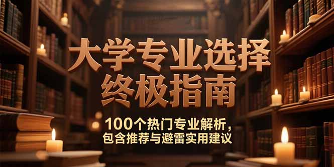 付费文：大学专业选择终极指南,100个热门专业解析,包含推荐与避雷实用建议-云泽轻创网