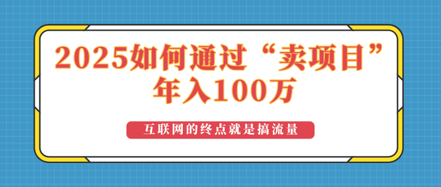 2025年如何通过“卖项目”实现100万收益：最具潜力的盈利模式解析-云泽轻创网