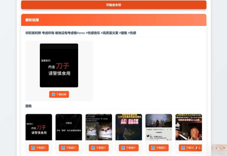 聚合短视频解析去水印源码（有后台）自适应双端-云泽轻创网