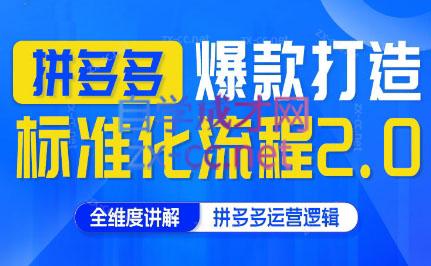 云杉老师·拼多多爆款打造标准化流程2.0-云泽轻创网