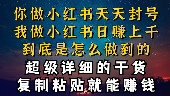 都知道小红书能引流私域变现，可为什么我能一天引流几十人变现上千，但你却频频封号违规被限流【揭秘】-云泽轻创网