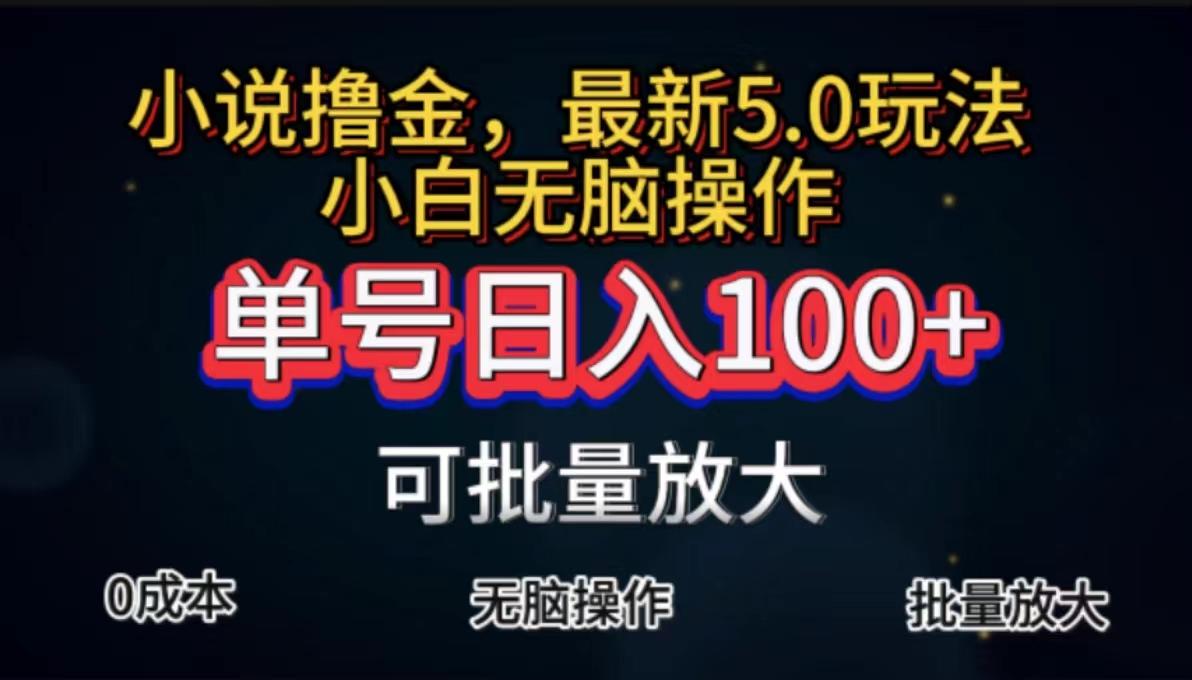 全自动小说撸金，单号日入100+小白轻松上手，无脑操作-云泽轻创网