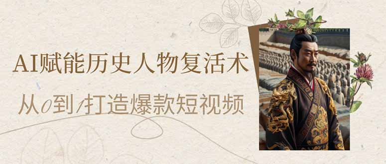 AI赋能历史人物复活术：从0到1打造爆款短视频-云泽轻创网