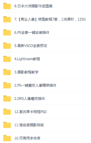 某宝买的杂乱PS LR教程预设摄影-云泽轻创网