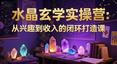 水晶玄学实操营：从兴趣到收入的闭环打造课-云泽轻创网