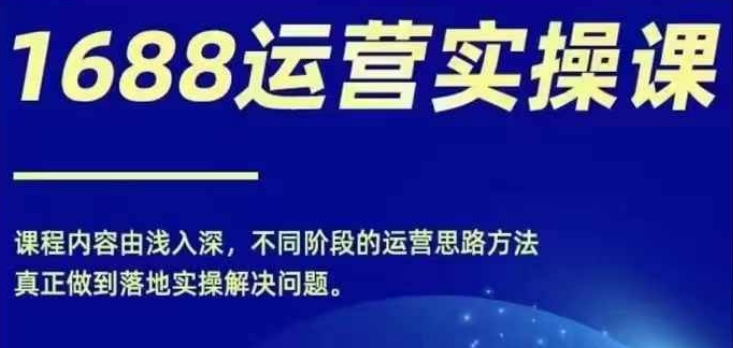 1688实操运营课，零基础学会1688实操运营，电商年入百万不是梦-云泽轻创网