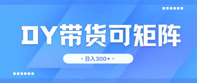 DY带货，日入300＋矩阵无上限-云泽轻创网