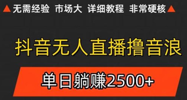 抖音无人直播6.0 简单无脑可矩阵 每天两小时轻松躺赚500+-云泽轻创网