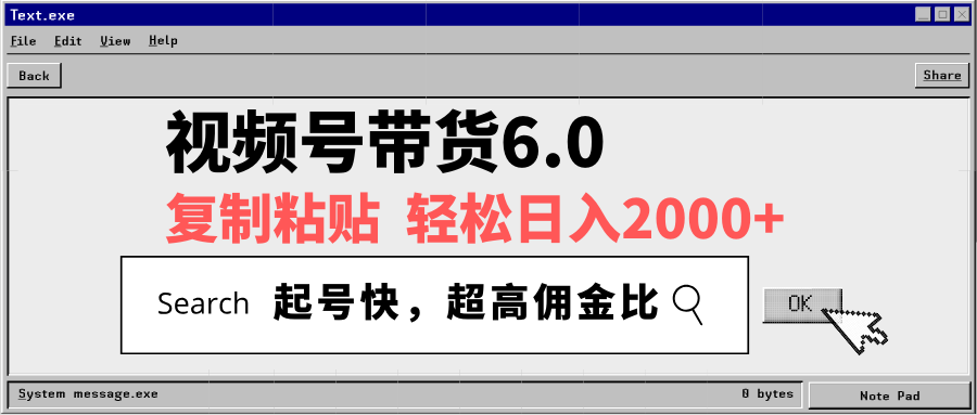 视频号带货6.0，轻松日入2000+，起号快，复制粘贴即可，超高佣金比-云泽轻创网