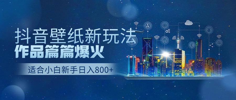 (9842期)抖音壁纸号新玩法，作品篇篇爆火，日收益500+-云泽轻创网