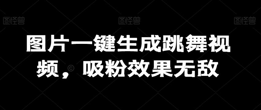 图片一键生成跳舞视频，吸粉效果无敌-云泽轻创网