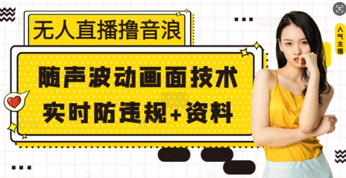 无人直播撸音浪+随声波动画面技术+实时防违规+资料【揭秘】-云泽轻创网